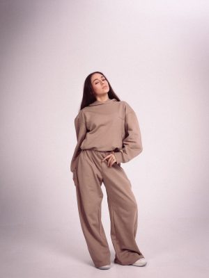 Beige Hoodie Set